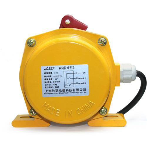 DLX-KTE/BE双向拉绳开关技术参数、接线图、工作原理、产品价格、产品特点，双向拉绳开关厂家-上海约瑟电器从事输送带自动化综合保护装置及控制产品的企业。
